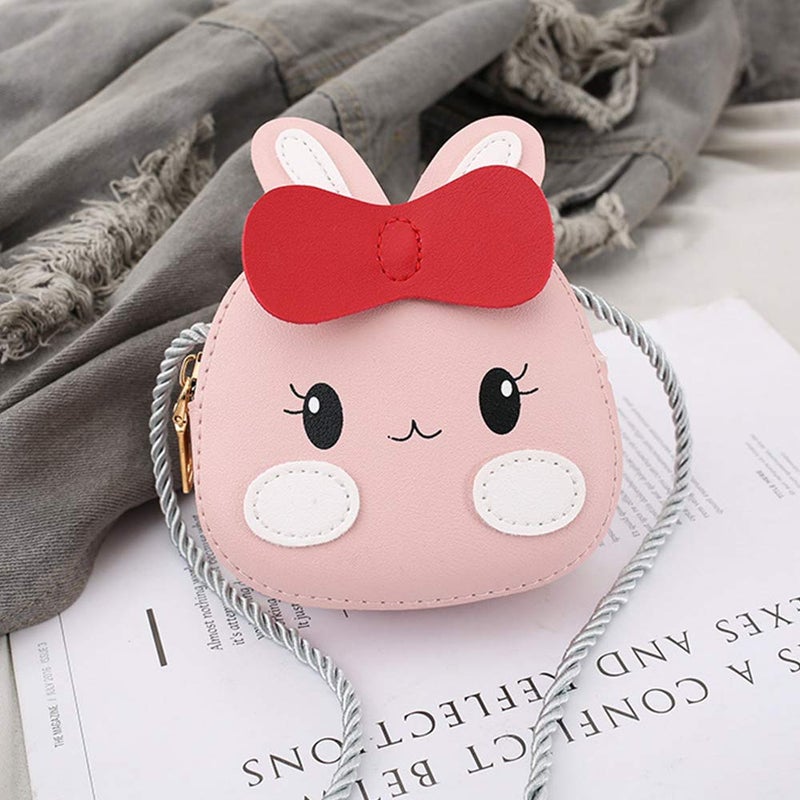 JienClound Little Cute Girls Purse Bunny Ear Shoulder Bag Messenger Bag Pink Rabbit Bag Girls Gifts - Image 3
